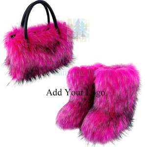 Factory Direct Wholesale Women's Leather Boots Raccoon Leather Boots Above the Knee Long Leather Boots - Product Image 2