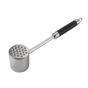 Stainless Steel Kitchen Pounder Beef Steak Tenderizer Mallet Tool Meat Hammer