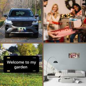 Placas de Matrícula Personalizadas para la Parte Delantera del Automóvil, 12''X 6''X 0.025'', Aluminio para Sublimación, Impresión en Blanco, Placas de Matrícula Personalizadas - Product Image 2