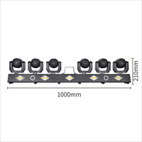 Projecteur mobile à tringle transfrontalier DMX512 avec télécommande, LED tout-en-un multicolore pour éclairage de scène et de fête