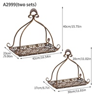 Cesto Decorativo de Ferro Dourado Estilo Retrô Americano, Design de Luxo Leve, Artesanal e Criativo para Mesa, para Pousadas e Hotéis, Atacado