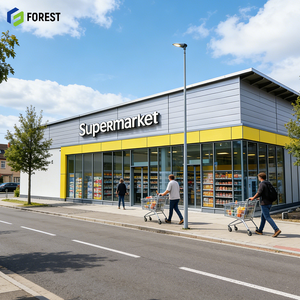 Structure principale polyvalente en PRV pour centre commercial préfabriqué, hub logistique, grand magasin étanche et puits de lumière - Product Image 1