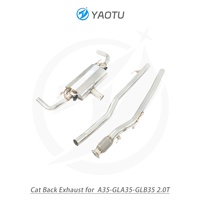 Échappement arrière YT pour Mercedes-Benz A35 CLA35 GLA35 GLB35 AMG 2.0T, échappement haute performance en acier inoxydable, échappement intermédiaire et arrière