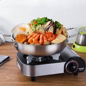 Olla de Acero Inoxidable con Asa para Cocina, Sartén para Paella, Arroz y Mariscos, Platos para Picnic y Aperitivos - Product Image 4