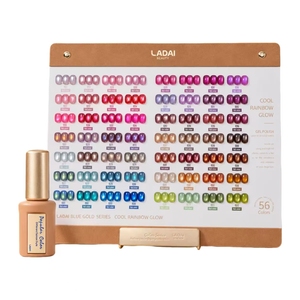 Juego de esmaltes de uñas magnéticos efecto ojo de gato LADAI Blue Gold Series, 56 colores, con carta de colores, gel UV removible, para salón de uñas, venta al por mayor. - Product Image 6