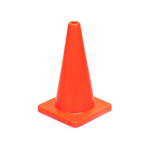 Cono DE TRÁFICO DE PVC naranja sólido de 450mm/18 pulgadas con cinta reflectante de alta visibilidad para producto de alerta de advertencia de seguridad vial - Product Image 1