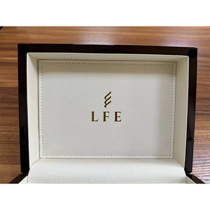 Caja de reloj de madera directa de fábrica con forro de cuero, caja de almacenamiento de relojes con 1 a 2 ranuras, logotipo personalizado, embalaje de lujo para relojes. - Product Image 6
