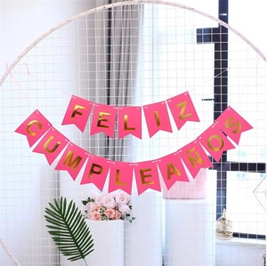 Striscioni e Ghirlande in Carta 'Feliz Cumpleaños' per Decorazioni di <span class=keywords><strong>Compleanno</strong></span> e Baby Shower - Product Image 6