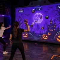 Jeu interactif de lancer de balles d'Halloween, défi sportif de projection murale Match 3 pour événements festifs, location, FEC, aire de jeux intérieure