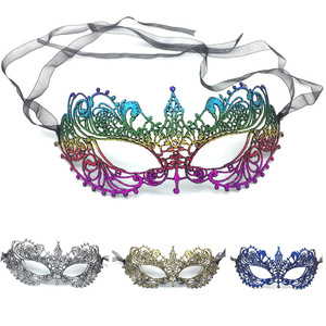 <span class=keywords><strong>Máscara</strong></span> de Encaje Dorada para Baile de Máscaras, Media Cara, Estilo Adulto Femenino, Accesorios de Halloween, <span class=keywords><strong>Máscara</strong></span> Sexy para los Ojos en Venta - Product Image 2