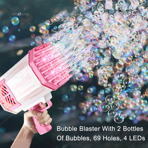 <span class=keywords><strong>Led</strong></span> <span class=keywords><strong>Light</strong></span>-Up 69-hole Luminous Bazooka Súng bong bóng cho trẻ em Unisex mùa hè ngoài trời <span class=keywords><strong>LED</strong></span> Đảng đồ chơi tự động điện Công cụ chơi - Product Image 5