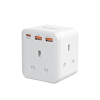 Cargador de Pared Multi-USB de 3 Puertos Wontravel de Alta Calidad, 20W PD, Enchufe de Pared para Reino Unido, para Hogar y Oficina