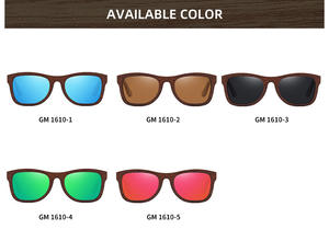 ファクトリーアウトレットバンブーウッドグラスブラウンブラックブラッシュドメンズおよびレディース偏光UVプロテクションサングラス - Product Image 4