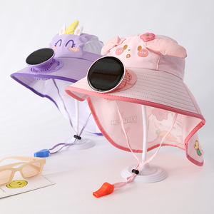 <span class=keywords><strong>Gorra</strong></span> de sol ventilada de ala ancha para niños, <span class=keywords><strong>gorra</strong></span> de ventilación con ventilador, novedad de verano para bebés, niños y niñas - Product Image 4