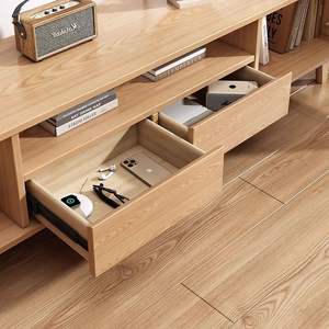 Mueble de TV Moderno Minimalista de Madera con Cajones, Juego de Sala de Estar con Mesa de Centro Combinada - Product Image 3