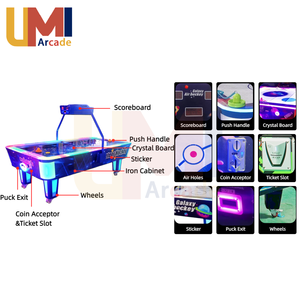 Umi Galaxy không khí Khúc côn cắt-sắt tủ trong nhà không khí khúc côn cầu bảng trò chơi máy đồng xu-hoạt động nhựa kim loại cho trung tâm mua sắm vui chơi giải trí - Product Image 3