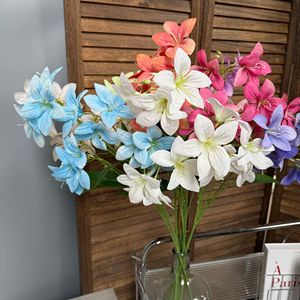 ดอกลิลลี่ประดิษฐ์ Jinxi ช่อดอกไม้ผ้าไหมสำหรับตกแต่งงานแต่งงานและบ้าน - Product Image 2