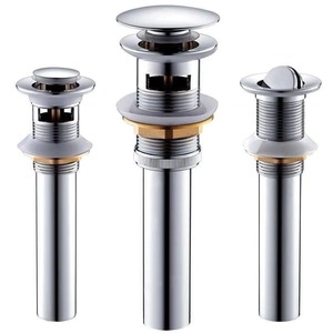 Égouttoir de lavabo escamotable en laiton moderne SparkHome avec trop-plein, couvercle de lavabo en céramique, finition électro-plaquée, diamètre 80 cm pour salle de bain - Product Image 1