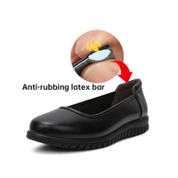 Chaussures de bureau professionnelles personnalisées pour femmes, bout rond, à enfiler, imperméables, respirantes, plates, pour personnel hospitalier, aviation, hôtellerie
