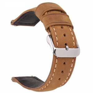 "Cinturini per orologi in vera <span class=keywords><strong>pelle</strong></span> da <span class=keywords><strong>uomo</strong></span> di lusso per smartwatch (20mm 22mm pauroso in metallo sgancio rapido in Stock)" - Product Image 1