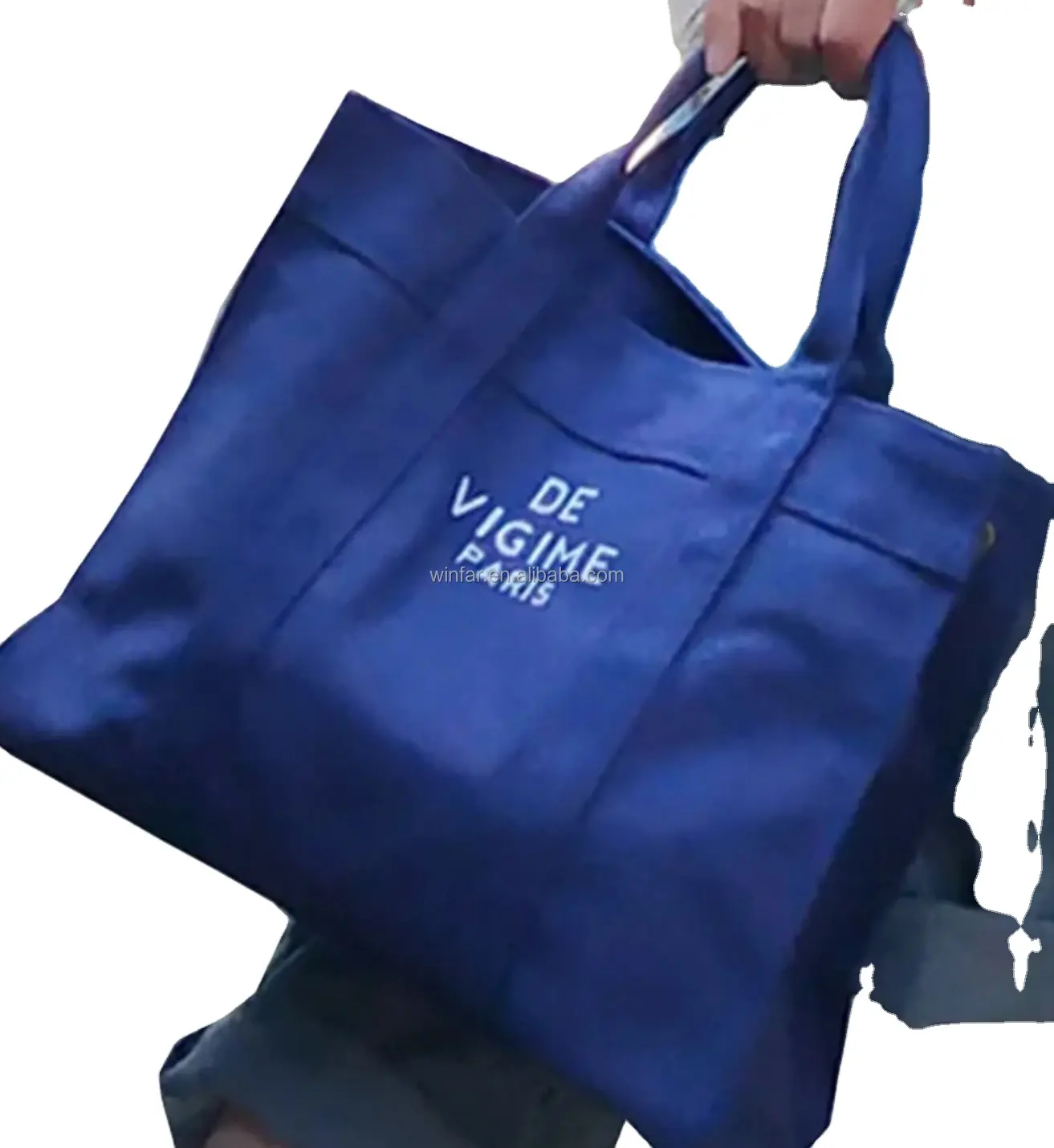 حقيبة من الكتان بتصميم عتيق مع سحاب مخصصة للاستخدامات الشاقة حقيبة من قماش قطني مقاس xl