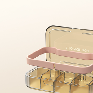 Hộp Đựng Thuốc Du lịch 7 ngày di động Hộp đựng thuốc bằng nhựa hình chữ nhật nhỏ với móc khóa làm bằng nhựa PC - Product Image 4