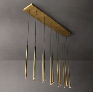 Torche cône minimaliste éclairage lampe salle à manger moderne projecteur maison plafond Long lustre <span class=keywords><strong>Aquitaine</strong></span> linéaire lustre 60" - Product Image 1