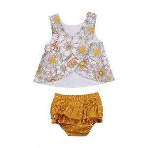 Verano bebé niña conjuntos de ropa lindo bebé niña ropa chaleco camiseta Top + <span class=keywords><strong>Tutu</strong></span> pantalones cortos conjunto - Product Image 2