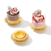 Assiettes à dessert, assiettes à gâteaux, assiettes à fruits secs pour mariage et fête, accessoires de photographie, petites assiettes dorées pour hôtel, plateaux à snacks
