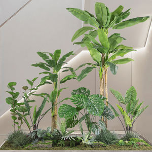 中国工場卸売屋外ガーデン装飾熱帯植物人工バナナツリー装飾バナナ植物フルーツ付き - Product Image 3