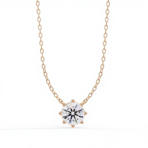 Collier pendentif solitaire en argent 925 Eternal Radiance avec diamant de laboratoire de 1 carat, certifié CVD HPHT IGI, bijoux fins pour femme, cadeau - Product Image 5
