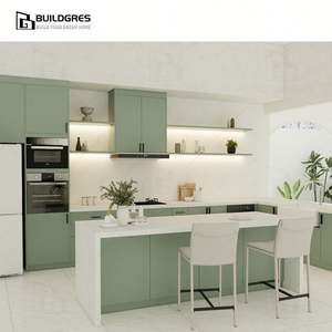 מבנה ארון בניינים קטן מעמד שח איטלקי חכם שייקר איטלקי בנוי בתליית ירוק סט עם ארונות מטבח - Product Image 4