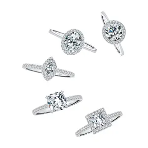 SC Jewelry Fine Oval Cut Big Geometric Zircon 925 Silver Rings Classic Wedding Engagement Diamond Ring For Women Ladies
