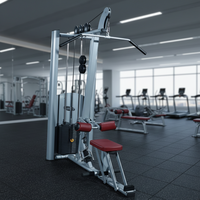 ASM-L1054 Máquina Multifunción de Gimnasio para Salud y Bienestar, Máquina de Polea Frontal ISO-Lateral de Acero para Tracción y Remo Bajo para Espalda y Brazos