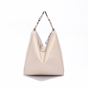 Borse a Tracolla in Vera Pelle Beige per Donna con Design Unico e Manico ad Anello, Marchio Personalizzato - Product Image 3