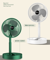 Ventilateur de bureau portable avec hauteur réglable pour voyage camping tente chambre bébé enfants, rechargeable et super silencieux