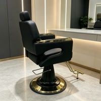Fauteuil de coiffure robuste en métal pour salon de coiffure ou salon à domicile, idéal pour la coupe de cheveux - Vente en gros