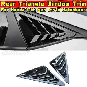 Embellecedor de ventana trasera triangular tipo aleta de tiburón para Honda Civic Hatchback de 11.ª generación, cubierta embellecedora para ventana de ventilación lateral trasera, accesorios para coche - Product Image 4