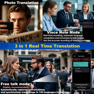 แว่นตาแปลภาษาอัจฉริยะแบบแฮนด์ฟรี รองรับ 120+ <span class=keywords><strong>ภาษา</strong></span> แปลภาษาแบบเรียลไทม์ แว่นตาบลูทูธสำหรับสภาพแวดล้อมที่ขรุขระ ดีไซน์ทันสมัย - Product Image 6