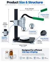Scelleuse de bouteilles en verre facile à utiliser, sertisseuse manuelle professionnelle pour flacons 13 mm 20 mm, machine à capsuler les flacons en acier inoxydable
