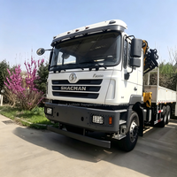 Camion-grue Shacman F3000 12 tonnes à bras pliant 6x4 Euro 2 avec moteur Weichai, hauteur de levage de 25 m et télécommande