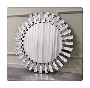 <span class=keywords><strong>Espejo</strong></span> decorativo de diseño elegante antiguo, cristal redondo de <span class=keywords><strong>plata</strong></span> en forma de <span class=keywords><strong>sol</strong></span> con marco de hoja de <span class=keywords><strong>plata</strong></span>, <span class=keywords><strong>espejo</strong></span> de pared - Product Image 3