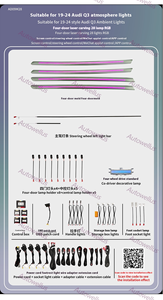 Pannello Luminoso Ambientale LED Symphony per Cruscotto <span class=keywords><strong>Audi</strong></span> <span class=keywords><strong>Q3</strong></span> 2019-2024, Accessorio Interno Elegante, Luce Decorativa Sostitutiva - Product Image 2