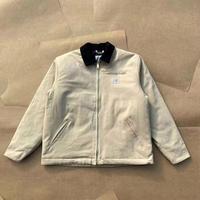 Veste d'hiver décontractée en jean rétro pour homme, veste de travail confortable et chaude en toile avec logo sur le devant, imperméable