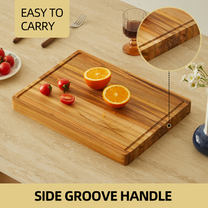 <span class=keywords><strong>Planche</strong></span> à découper rectangulaire en <span class=keywords><strong>teck</strong></span>, personnalisable, en stock, très vendue, <span class=keywords><strong>pour</strong></span> dîners familiaux et célébrations festives - Product Image 4