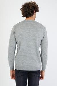 เสื้อสเวตเตอร์แขนยาวผู้ชาย,เสื้อกันหนาวสีดำทรงสลิมฟิตลำลองสินค้าขายดี - Product Image 5