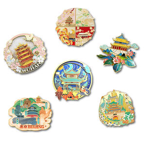 도매 맞춤 디자인 3D 금속 자석, 국가 도시 관광 명소 냉장고 홈 데코레이션 판촉용 자석 - Product Image 2