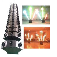 Projecteur de flamme triple tête en métal DMX512, lance-flammes de scène avec des flammes de 3 à 4 m pour festival de musique en plein air