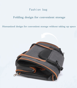 Mochila Oxford para mascotas con cierre de cremallera, gran capacidad, estilo clásico, sólido, transpirable, aprobado por la aerolínea, bolsa de viaje portátil para perros - Product Image 6