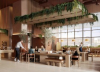 Comptoir de bar de café personnalisé, mobilier de magasin de restaurant, mobilier moderne de café, vitrine en bois avec éclairage LED